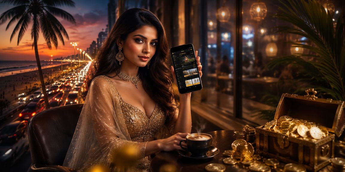 Mobile phone user enjoying Andar Bahar game on 440022 platform
